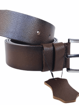 %100 hakiki lüks deri kahverengi kot Kemeri 4.5 cm