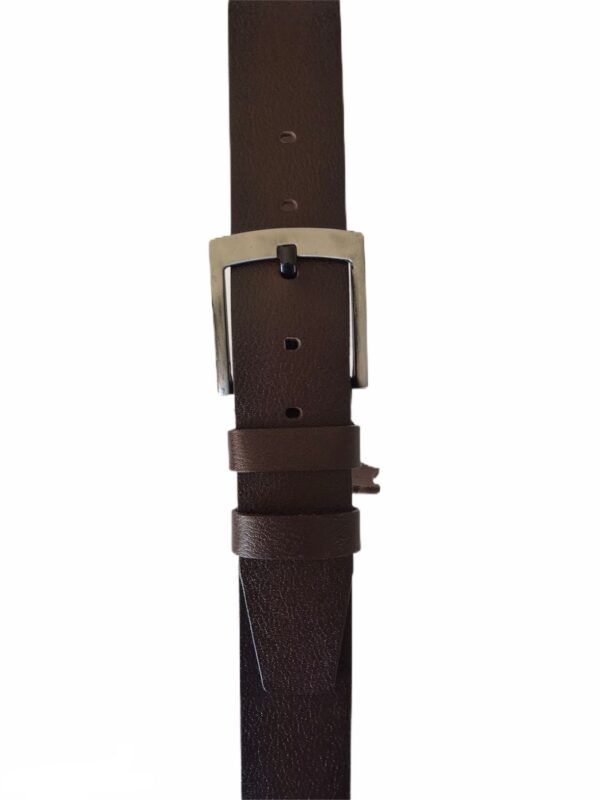 %100 hakiki lüks deri kahverengi kot Kemeri 4.5 cm - Görsel 3