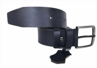 %100 hakiki lüks deri süper 2'li taba, lacivert spor kemer 4.5 cm - Görsel 3