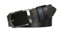 GODERİ HAKİKİ DERİ ÇİFT TARAFLI 4 CM KEMER SİYAH, LACİVERT - Görsel 2
