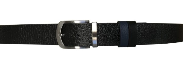 GODERİ HAKİKİ DERİ ÇİFT TARAFLI 4 CM KEMER SİYAH, LACİVERT - Görsel 5