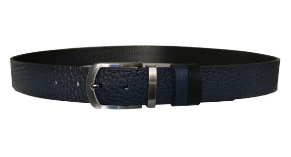 GODERİ HAKİKİ DERİ ÇİFT TARAFLI 4 CM KEMER LACİVERT, SİYAH - Görsel 5