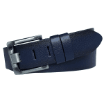 %100 Hakiki Kaliteli Deri 4.5 cm Geniş Dilli Lacivert Kot, Spor Kemer