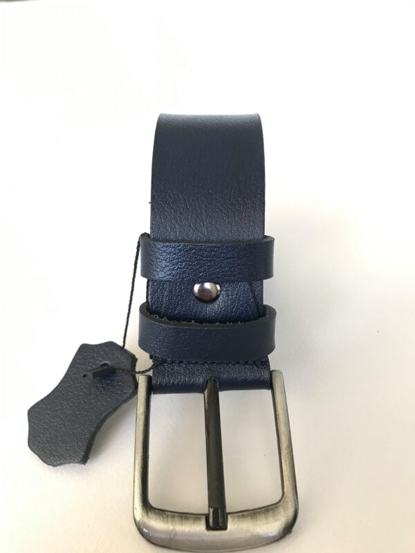 %100 hakiki lüks deri lacivert kot Kemeri 4.5 cm - Görsel 2