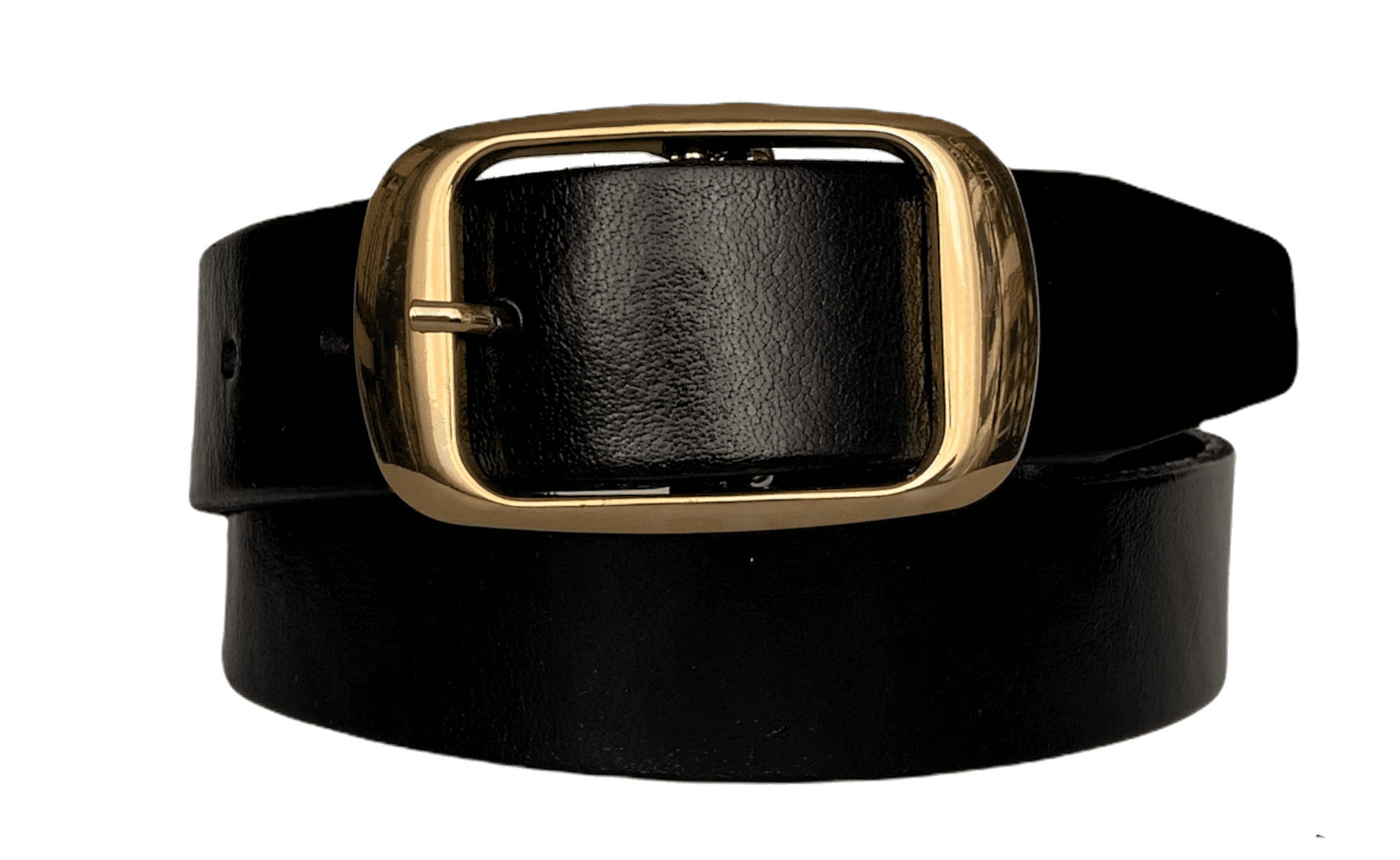 an-byn-25-1 Hakiki Deri Gold Tokalı Kadın Kot, Spor Kemer 4 cm - Görsel 1
