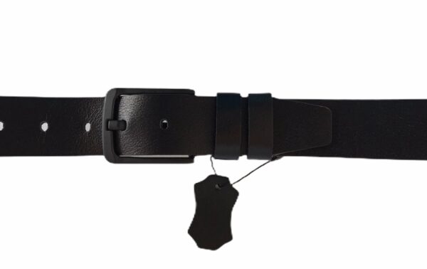 %100 hakiki lüks deri 4 cm siyah hem kot hem kumaş kemeri - Görsel 3
