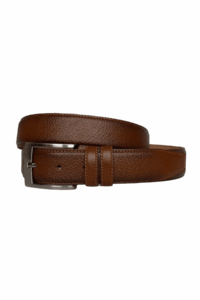 %100 Hakiki Kaliteli Deri, Dikişli Kahverengi Klasik, Kumaş Pantolon Kemeri 3.5 cm