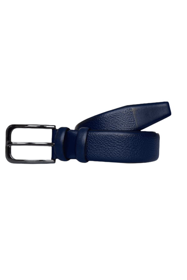 %100 Hakiki Kaliteli Deri, Lacivert Klasik, Kumaş Pantolon Kemeri 3.5 cm - Görsel 5