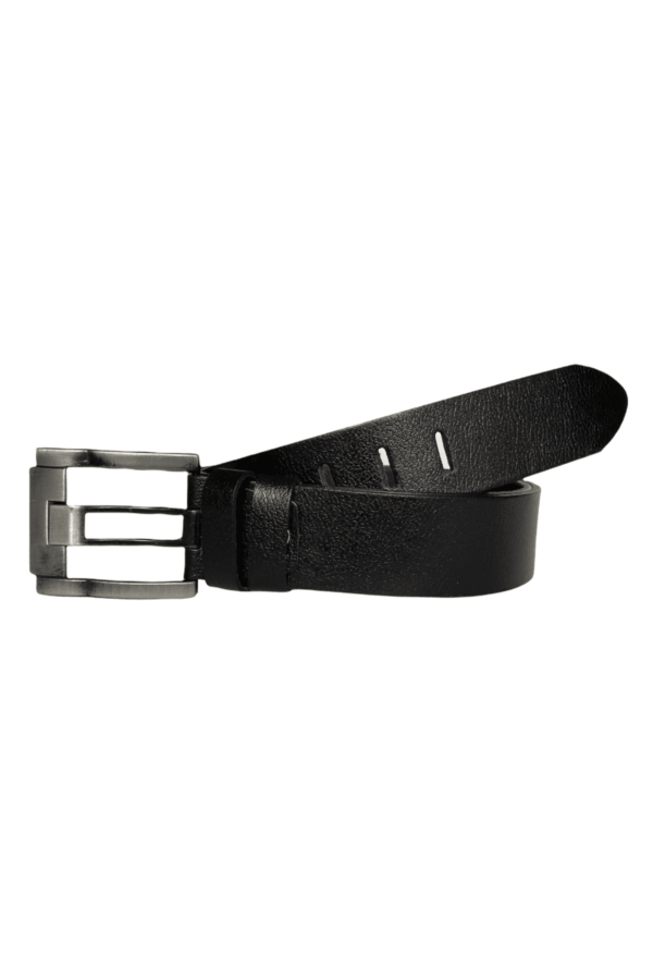 %100 Hakiki Kaliteli Deri 4.5 cm Geniş Dilli Siyah Kot, Spor Kemer - Görsel 2