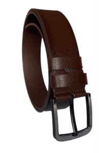 %100 Hakiki Tek Parça Kaliteli Deri 4.5 cm Koyu Kahverengi Kot, Spor Kemer - Görsel 3