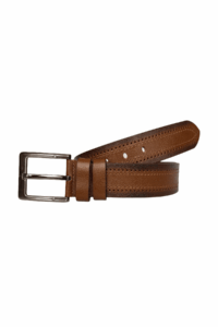 %100 Hakiki Deri Desenli PREMIUM, Kahverengi Kot Spor Kemer, 4.5 cm - Görsel 2