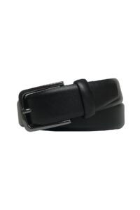 Hakiki Deri 2'li Set Klasik Kumaş Pantolon Kemeri 3.5 cm Siyah, Taba - Görsel 4