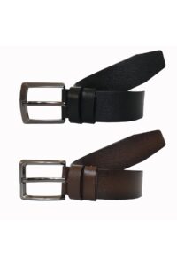Hakiki Deri 2'li Süper Set Kahverengi, Siyah 4 cm Kemer