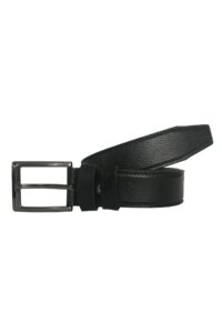 Hakiki Deri 2'li Süper Set Siyah, Taba Kumaş Kemeri 3.5 cm - Görsel 2