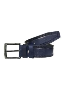 Hakiki Deri Desenli 3'lü Set Kot, Spor Kemer 4,5 cm Siyah, Lacivert, Taba - Görsel 5