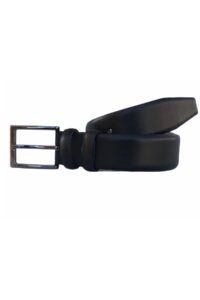 Hakiki Deri Siyah Klasik Kumaş Pantolon Kemeri 3.5 cm