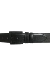 HAKİKİ DERİ DİKİŞ DESENLİ SİYAH KOT KEMERİ 4.5 cm - Görsel 2