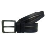 HAKİKİ DERİ DESENLİ LACİVERT KOT KEMERİ 4.5 CM