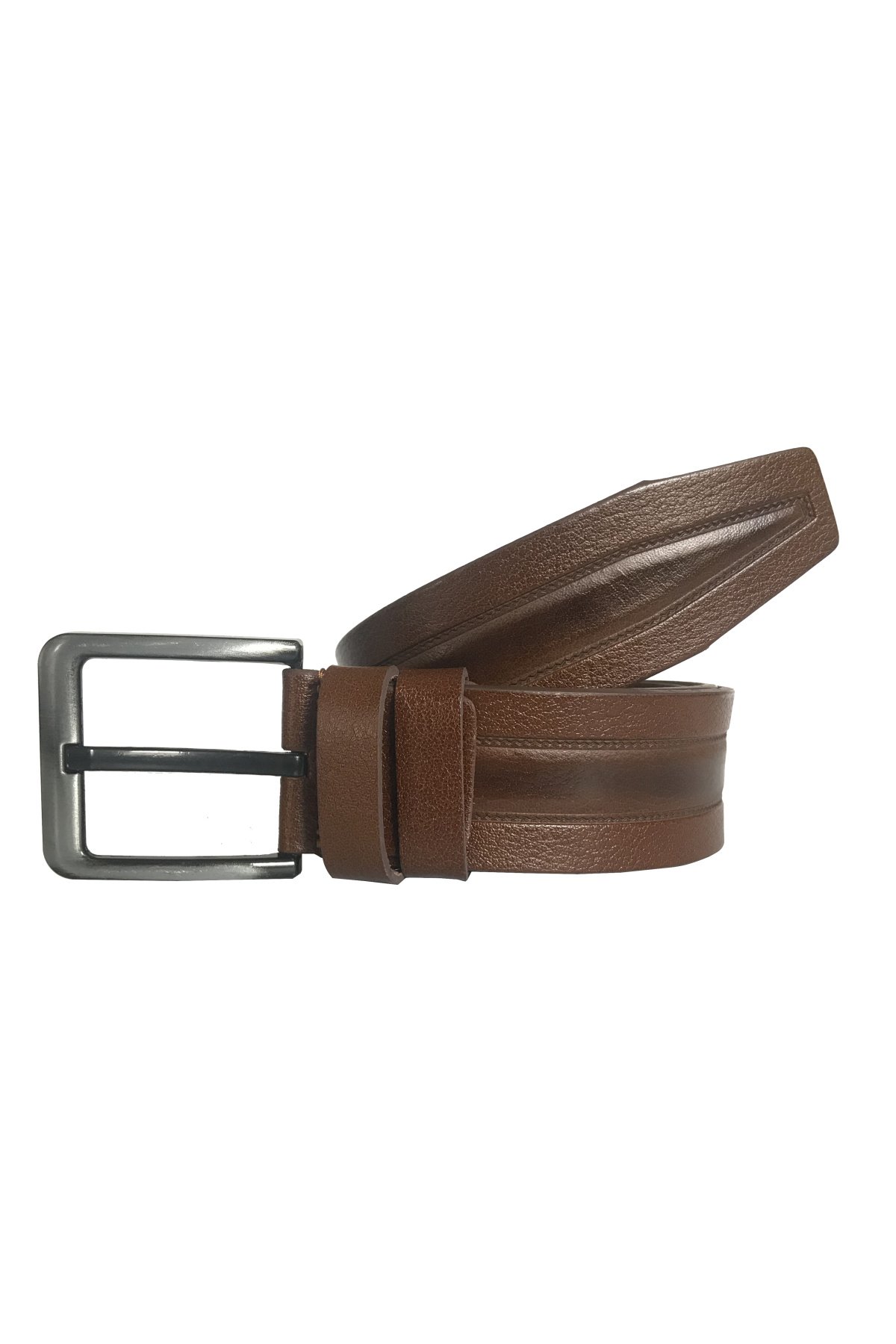 resized HAKİKİ DERİ DESENLİ TABA KOT KEMERİ 4.5 CM - Görsel 1