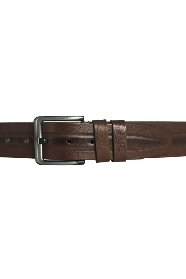 HAKİKİ DERİ DESENLİ TABA KOT KEMERİ 4.5 CM - Görsel 2