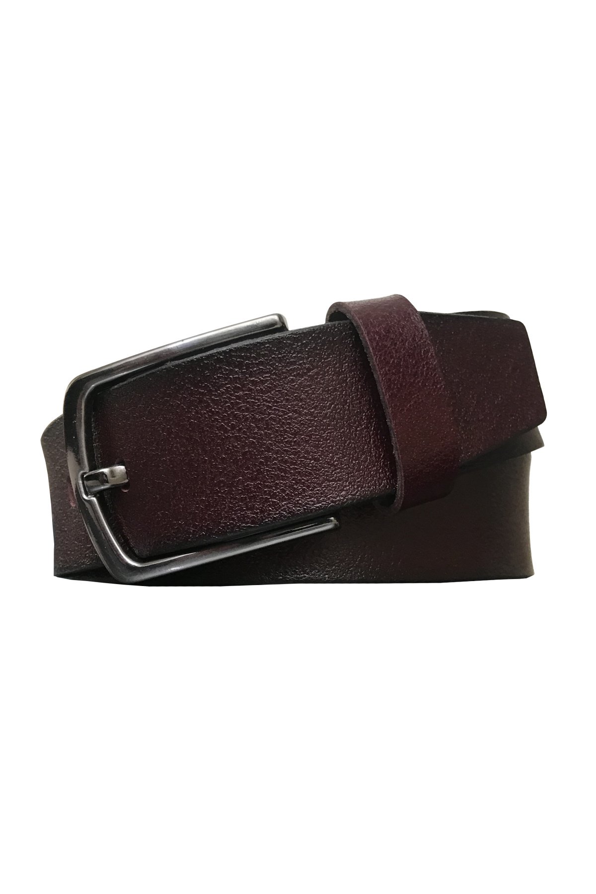 resized Hakiki Deri Bordo Kemer 4 cm - Görsel 1