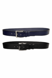 %100 Hakiki Deri PREMIUM, 2'li Set Siyah, Lacivert Kot Spor Kemer, 4.5 cm - Görsel 4