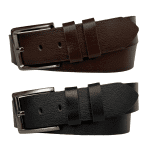 %100 Hakiki Deri PREMIUM, 2'li Set Siyah, Kahverengi Kot Spor Kemer, 4.5 cm