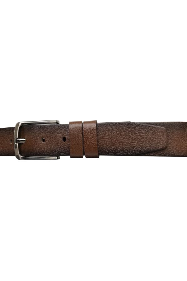 Hakiki Deri Kahverengi Kemer 4 cm - Görsel 3