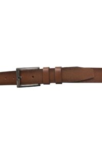 Hakiki Deri Taba Tekkat Kumaş Pantolon Kemeri 3.5 cm - Görsel 3