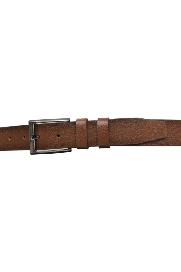 Hakiki Deri Taba Tekkat Kumaş Pantolon Kemeri 3.5 cm - Görsel 3