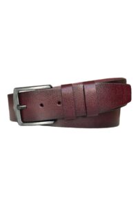 %100 Hakiki Kaliteli Deri 4.5 cm Bordo Kot, Spor Kemer