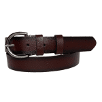 %100 Hakiki Deri Nikel Tokalı Bordo İnce Kadın Kemeri, 3cm