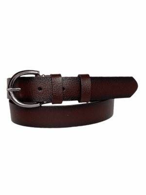 %100 Hakiki Deri Nikel Tokalı Bordo İnce Kadın Kemeri, 3cm