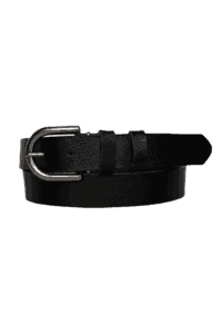 %100 Hakiki Deri Siyah Nikel Tokalı Siyah İnce Kadın Kemeri, 3cm