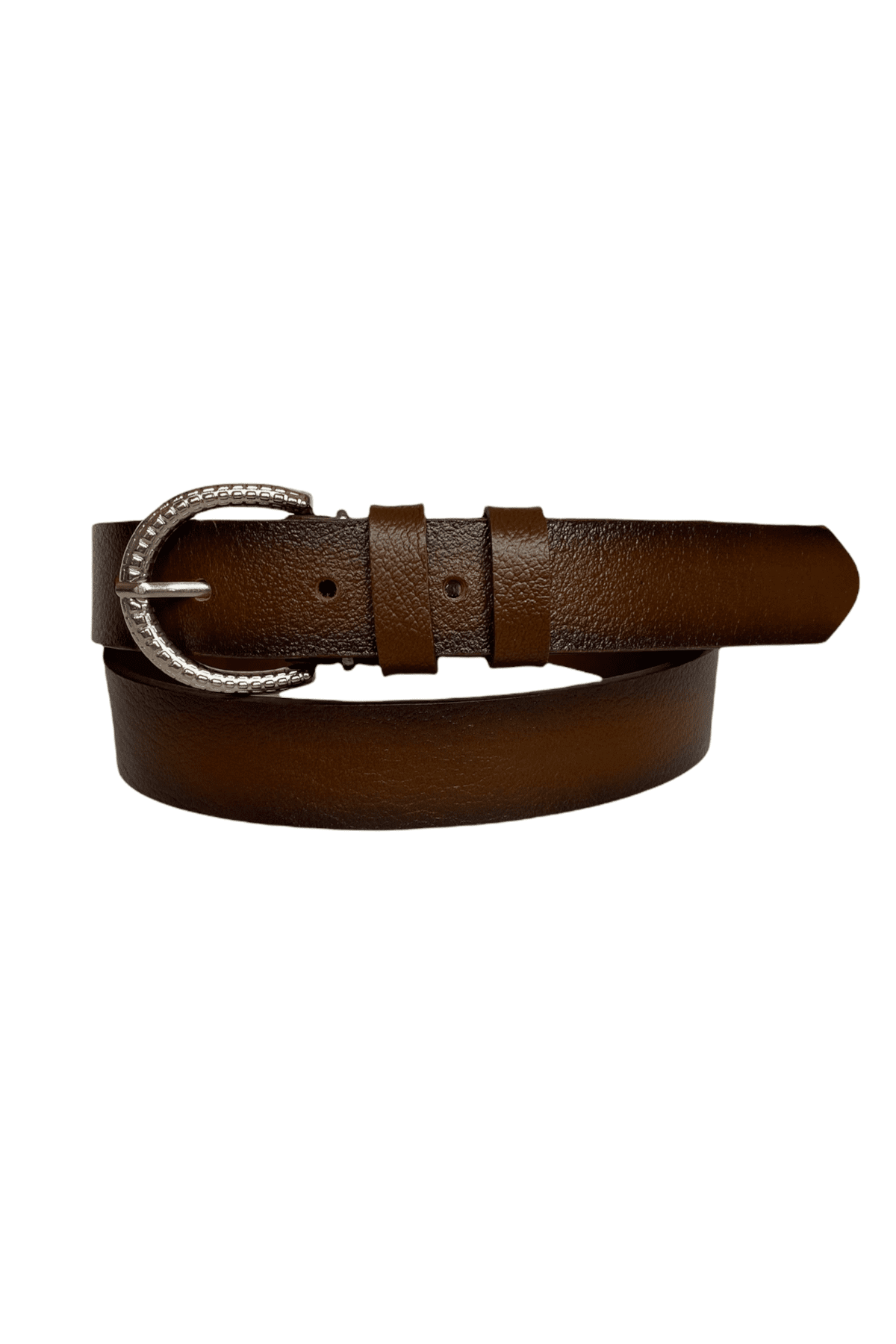 resized %100 Hakiki Deri Kahverengi İnce Kadın Kemeri, 3 cm - Görsel 1