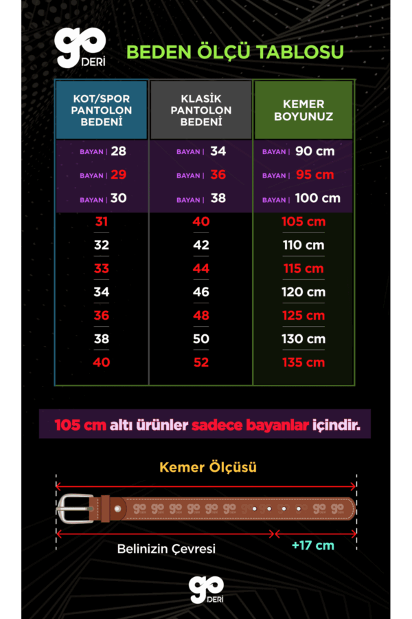 Hakiki Deri 3'lü Set 4 cm Kemer Siyah, Lacivert, Kahverengi - Görsel 8