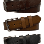 %100 Hakiki Deri PREMIUM, 3'lü Set Siyah, Kahverengi, Taba Kot Spor Kemer, 4.5 cm