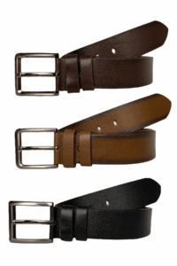 %100 Hakiki Deri PREMIUM, 3'lü Set Siyah, Kahverengi, Taba Kot Spor Kemer, 4.5 cm - Görsel 2