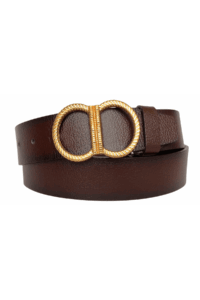 %100 Hakiki Deri, Gold Tokalı Bordo Kadın Kot Kemeri 4 cm