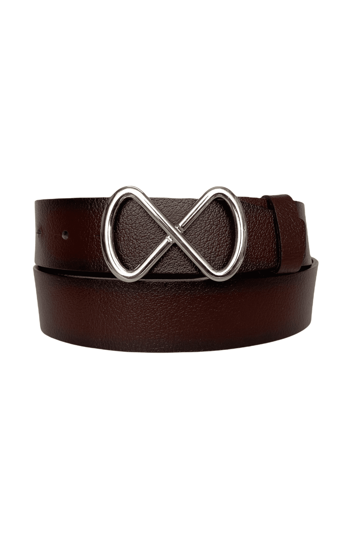resized %100 Hakiki Deri, Gümüş Tokalı Bordo Kadın Kot Kemeri 4 cm - Görsel 1