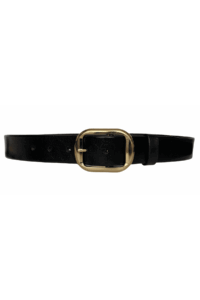 %100 Hakiki Deri, Gold Tokalı Siyah Kadın Kot, Spor Kemer 4 cm - Görsel 3