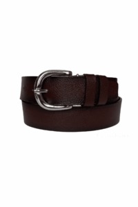 %100 Hakiki Deri, Gümüş Tokalı Bordo Kadın Kot Kemeri 4 cm