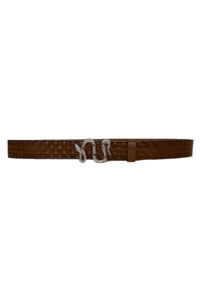 %100 Hakiki Deri, Gümüş Yılan Tokalı Tosado Kadın Kot, Spor Kemer 4 cm - Görsel 3