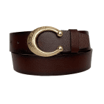 %100 Hakiki Deri, Gold Tokalı Bordo Kadın Kot Kemeri 4 cm