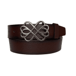 %100 Hakiki Deri, Gümüş Tokalı Bordo Kadın Kot Kemeri 4 cm