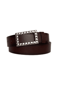 %100 Hakiki Deri, Gümüş Tokalı Bordo Kadın Kot Kemeri 4 cm