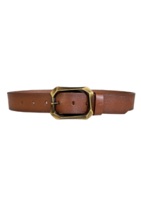 %100 Hakiki Deri, Efsane Gold Fırçalı Tokalı, Kahverengi Kadın Kot Kemeri 4 cm - Görsel 5