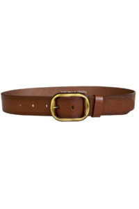 %100 Hakiki Deri, Efsane Gold Fırçalı Tokalı, Kahverengi Kadın Kot Kemeri 4 cm - Görsel 5