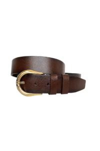 %100 Hakiki Deri, Gold Tokalı Koyu Kahverengi Kadın Kot Kemeri 4 cm - Görsel 8