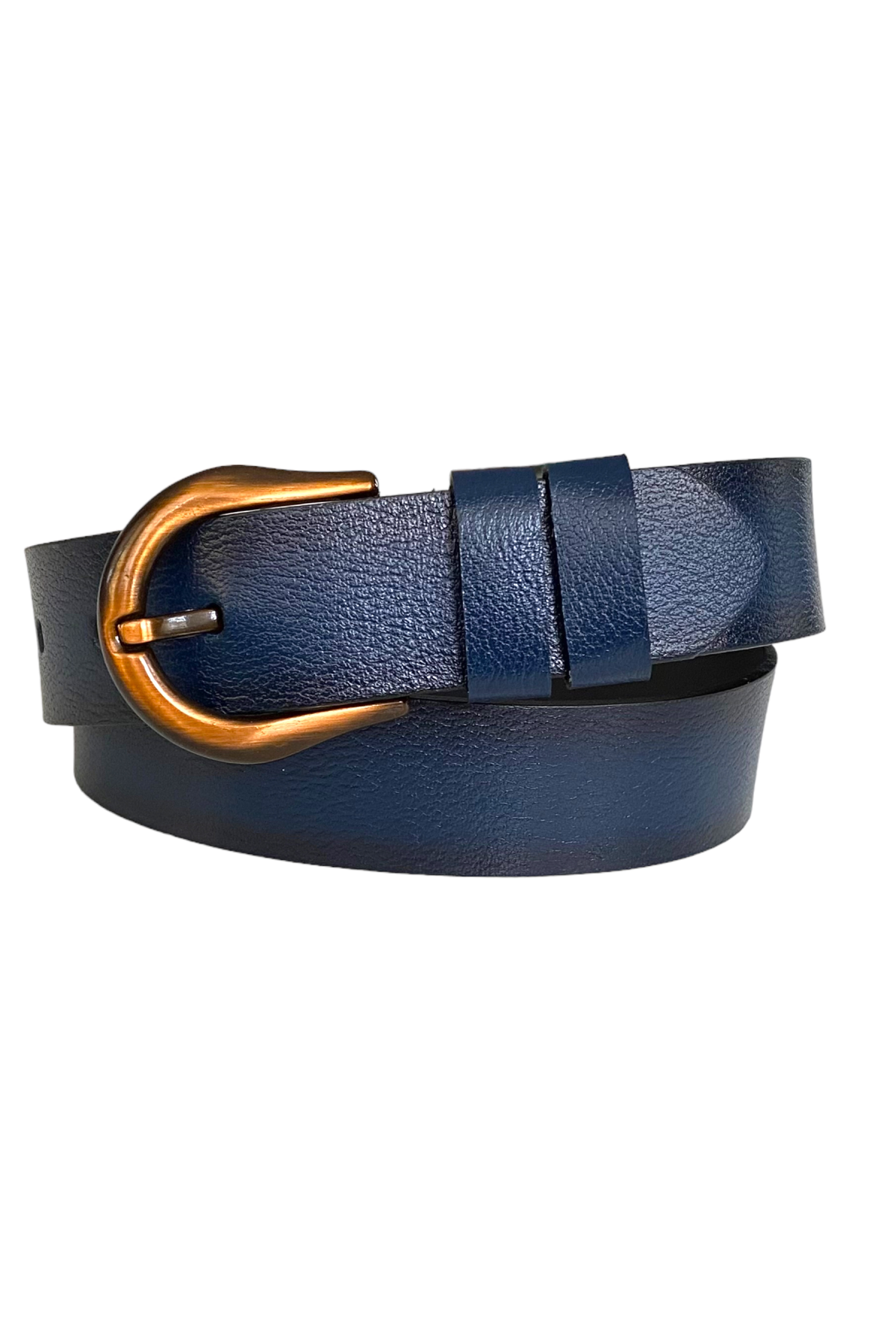 Laci-byn-70-BaKiR-1.png %100 Hakiki Deri, Efsane Bakır Rengi Tokalı, Lacivert Kadın Kot Kemeri 4 cm - Görsel 1